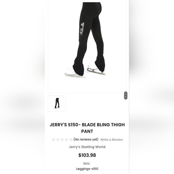 Rhinestone Figure skating pants youth Large 8/10 - Picture 5 of 5